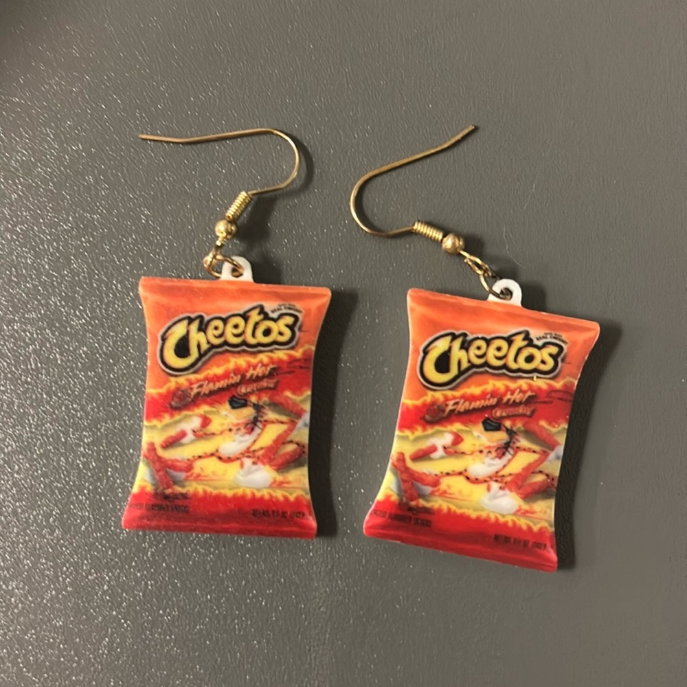 Cheetos Earrings - Chip Bag Earrings - Snack Earrings - Teacher Earrings